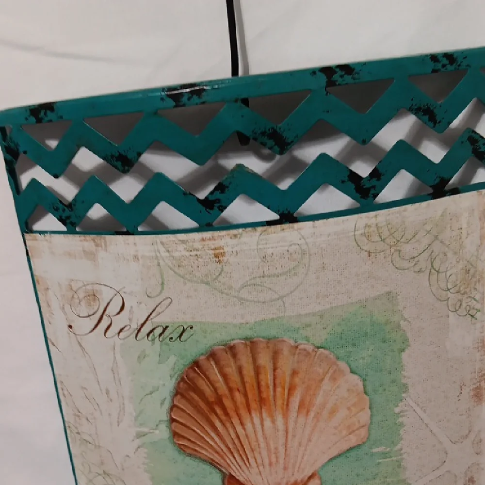 Teal and Beige Seashell Wall Art Pair